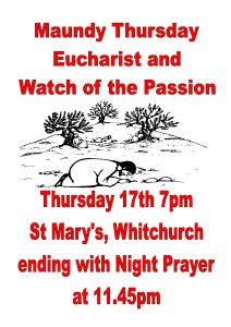 You are warmly invited to join us on our Journey to Easter throughout Holy Week. With love and prayers, Fr John